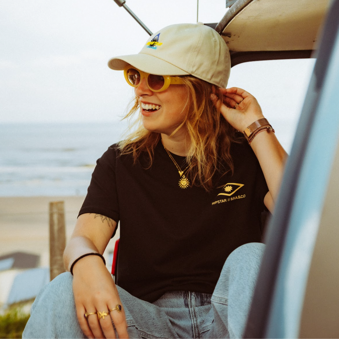 Retro Revival Beige Cap