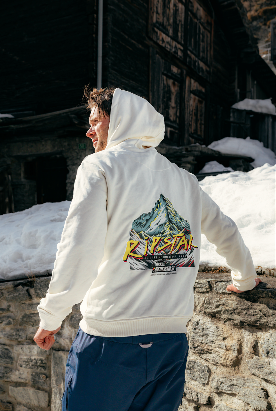 Off-white hoodie met backprint