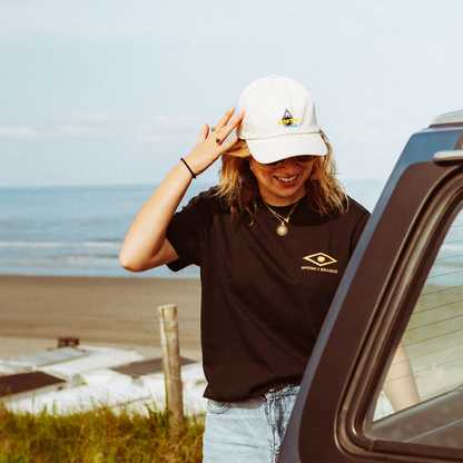 Retro Revival Beige Cap